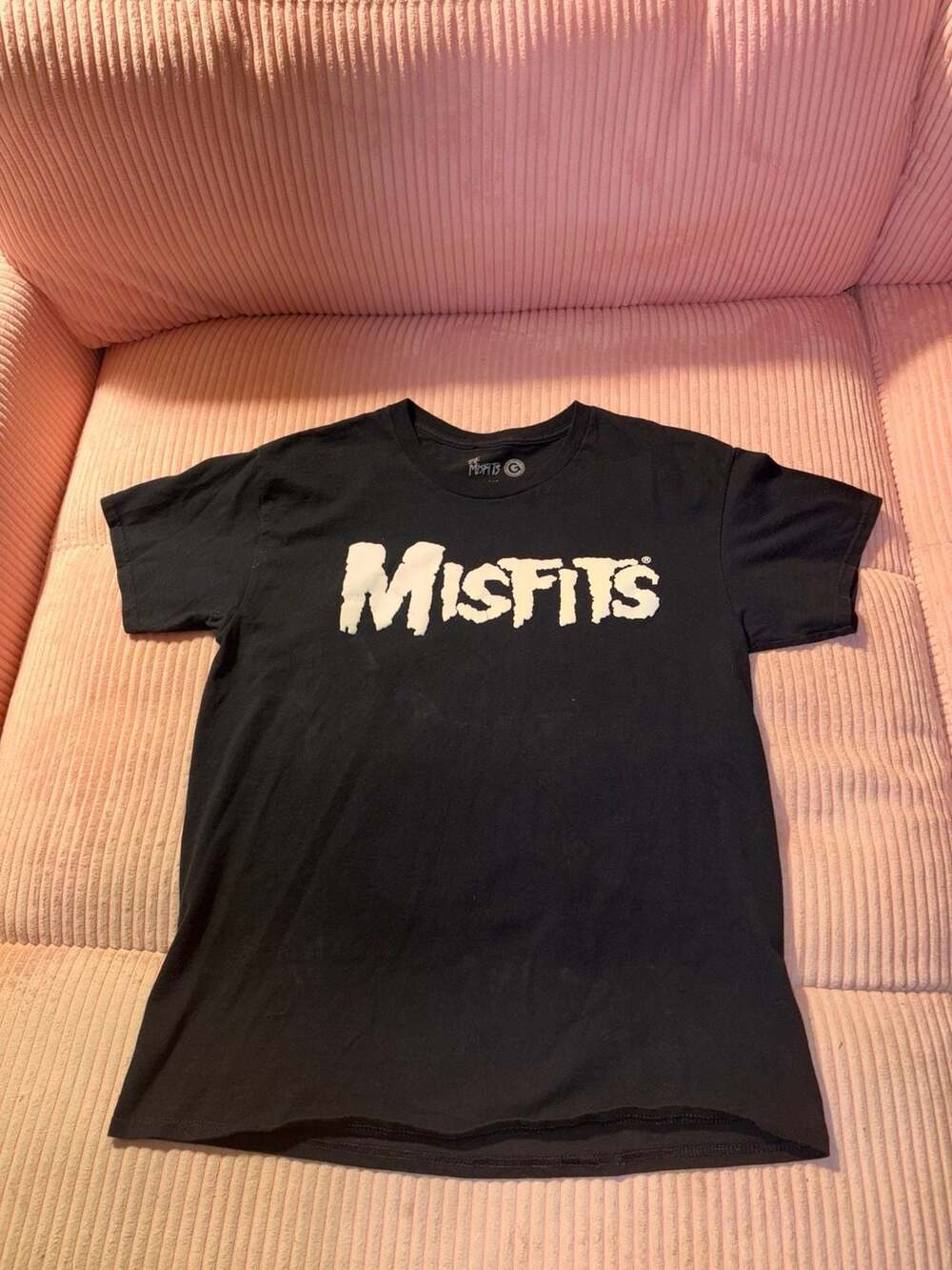 The Misfits Logo Crimson Ghost Skull Double Sided Black T-Shirt